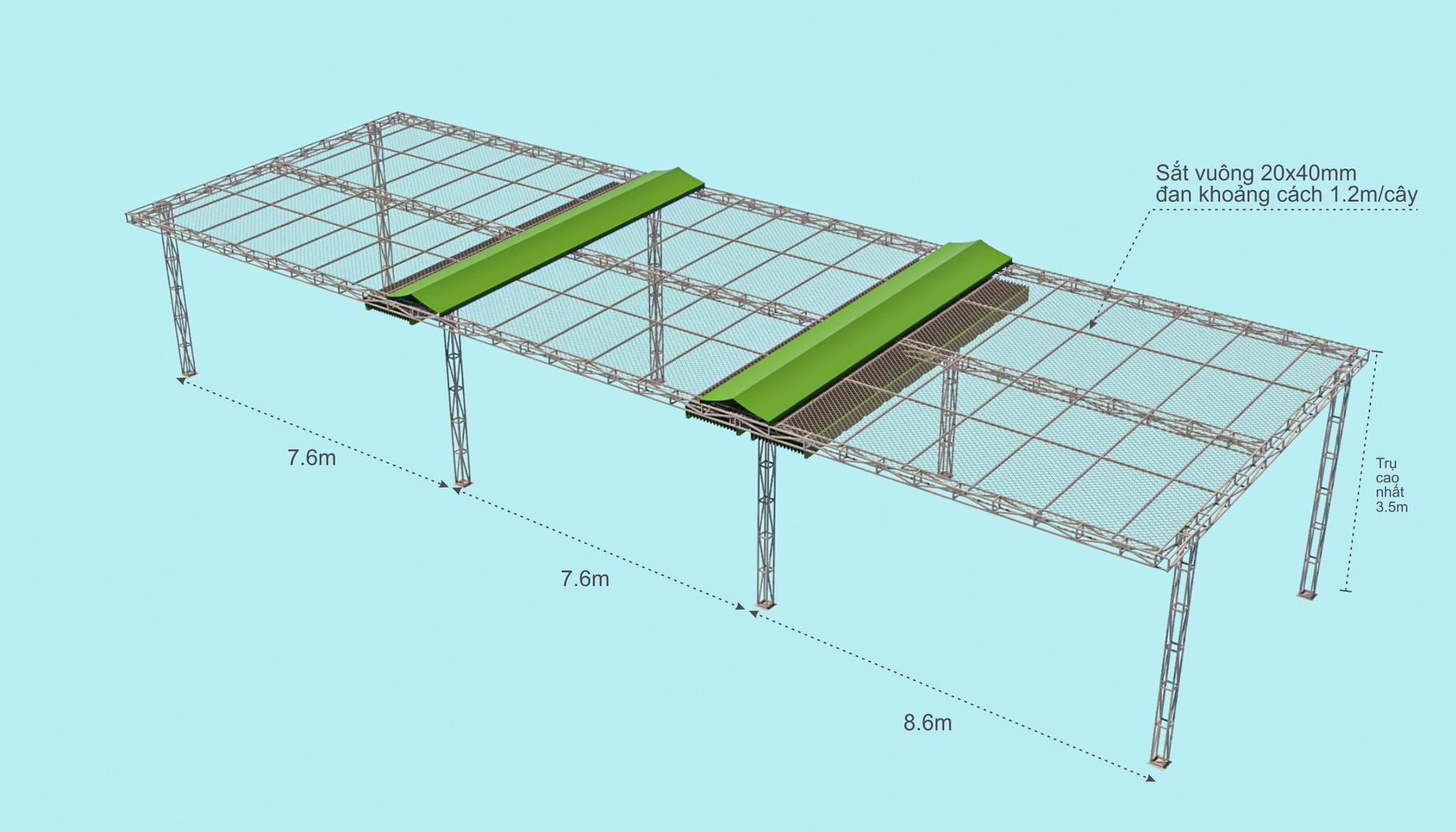 Cấu tạo mái xếp di động lắp đặt ở Ninh Bình