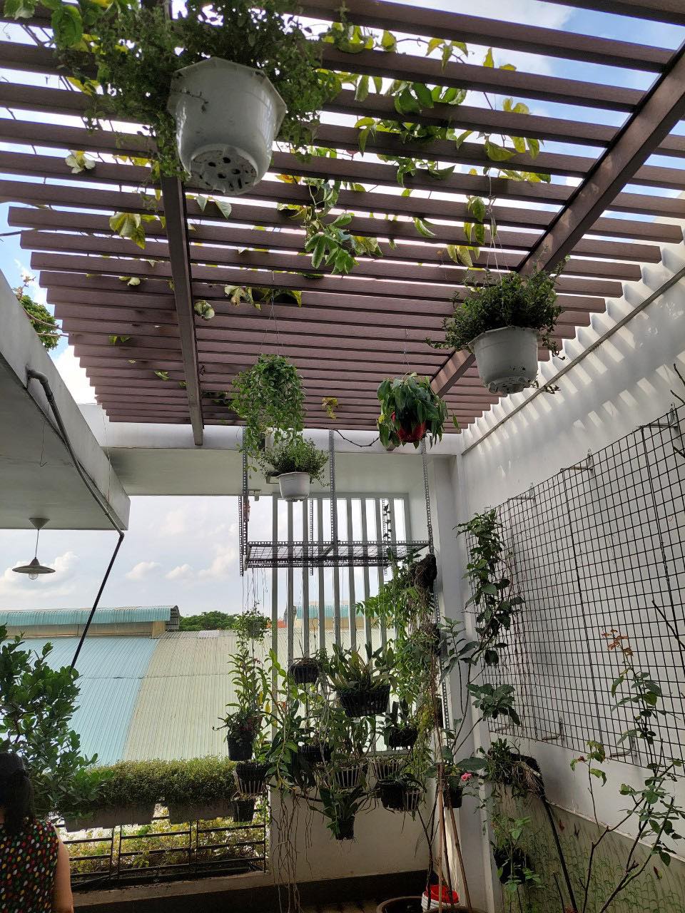 Mái che pergola che nắng sân vườn