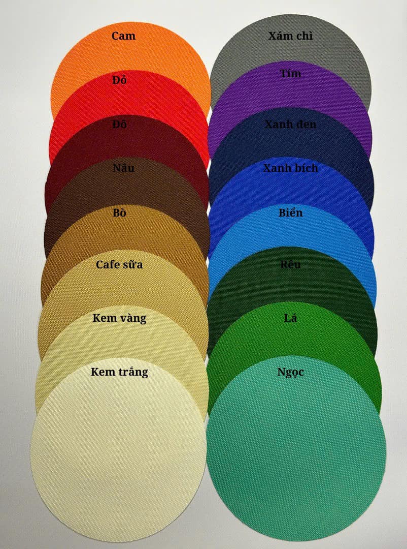 Màu sắc Vải Dù Polyester