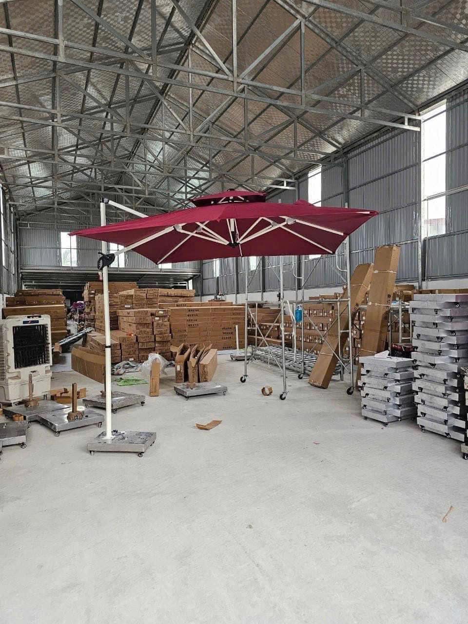 Ô lệch tâm có đèn 3x3m hợp kim có đèn Led dạng sao Ô lệch tâm có đèn 3x3m hợp kim có đèn Led dạng sao