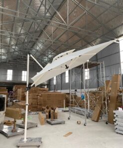 Ô dù lệch tâm vuông 2m5x2m5 màu trắng