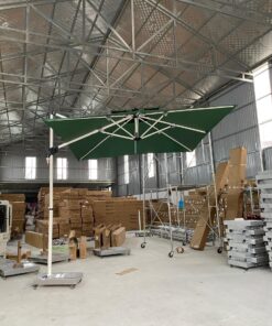 Ô dù lệch tâm vuông 2m5x2m5 màu xanh