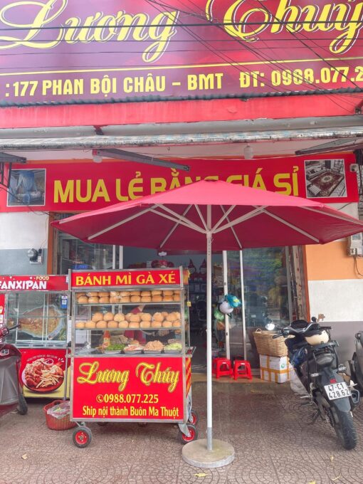 Ô dù che nắng chính tâm màu đỏ đô