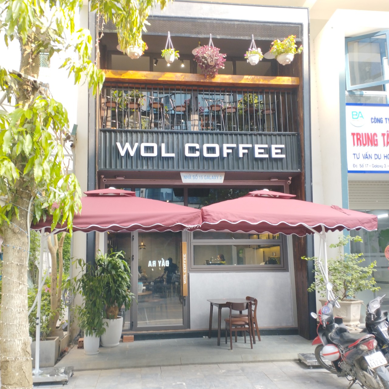Dù che nắng mưa ngoài trời quán cafe tại Cần Thơ Dù che nắng mưa ngoài trời quán cafe tại Cần Thơ
