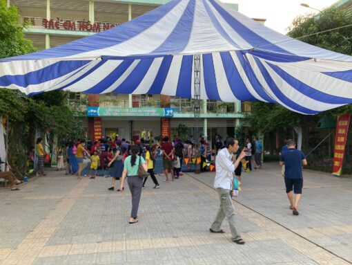 Dù che nắng sự kiện sân chùa đền lễ hội