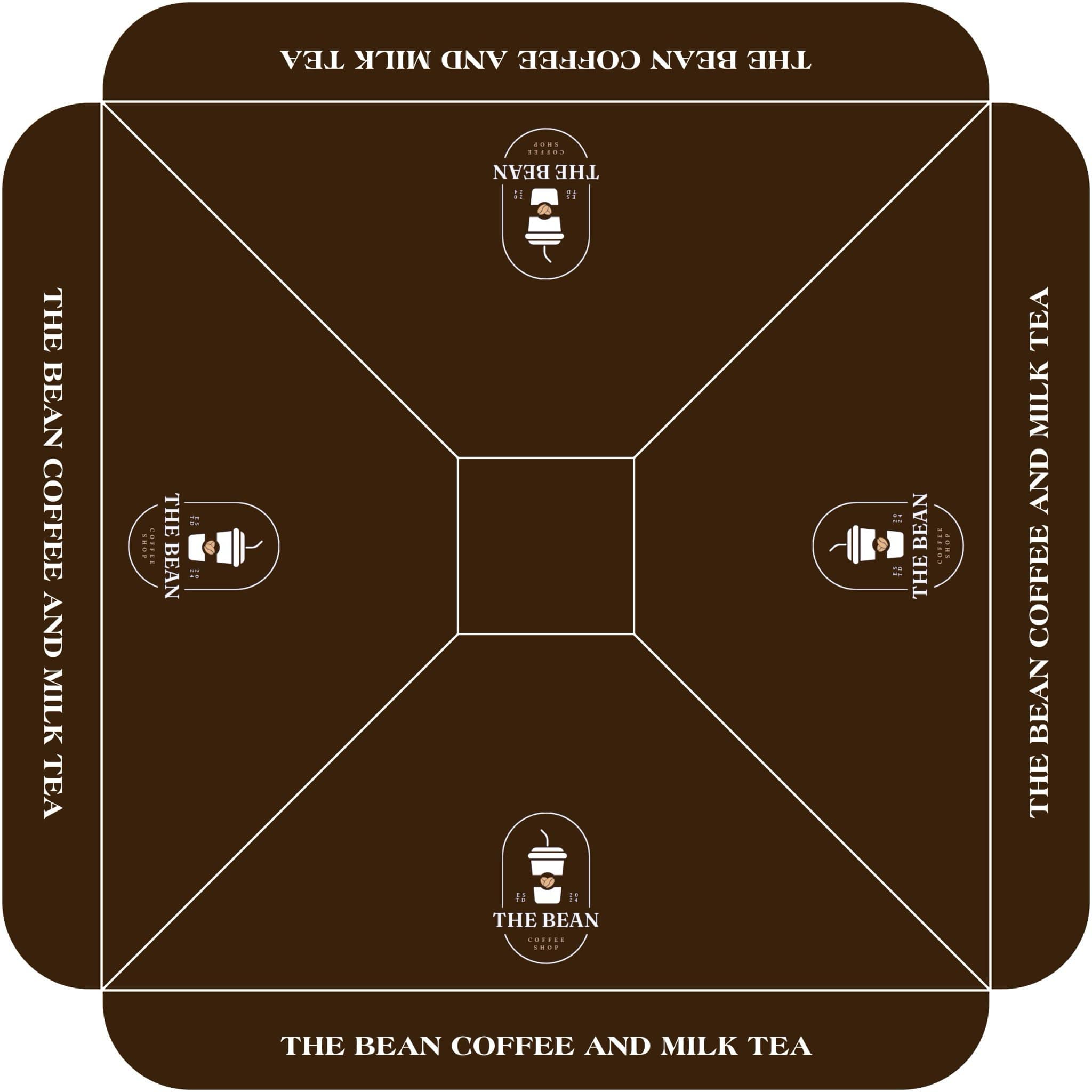 Thiết kế tán dù che nắng chính tâm màu nâu cho quán cafe Thiết kế tán dù che nắng chính tâm màu nâu cho quán cafe