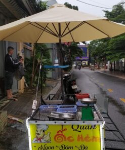 Ô dù che nắng chính tâm màu kem
