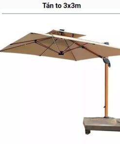 Cấu tạo dù lệch tâm có đèn Led 3x3m hợp kim có đèn