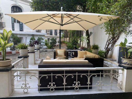 Ô dù lệch tâm vuông 3m che nắng quán cafe