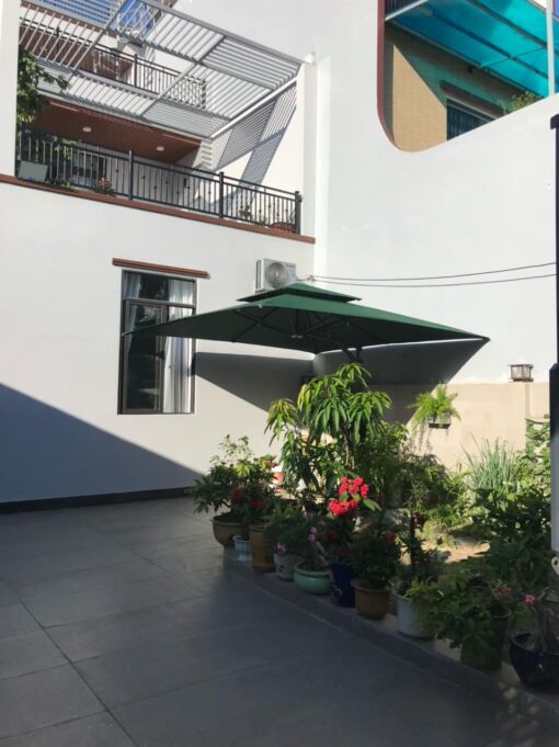 Ô dù lệch tâm vuông 2m5x2m5 màu xanh