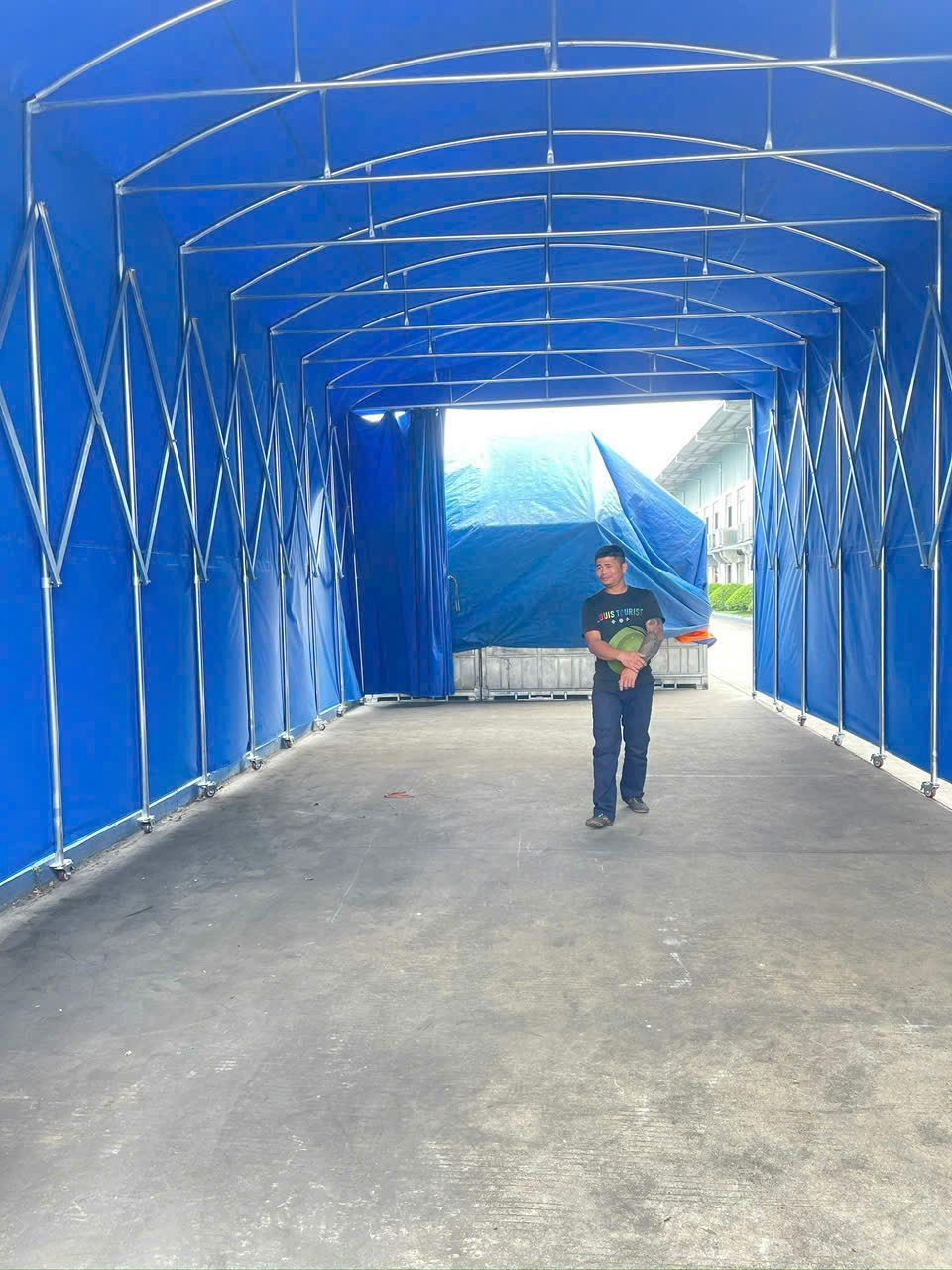 Mái che trượt Punta, nhà bạt vòm khung xếp Mái che trượt Punta, nhà bạt vòm khung xếp