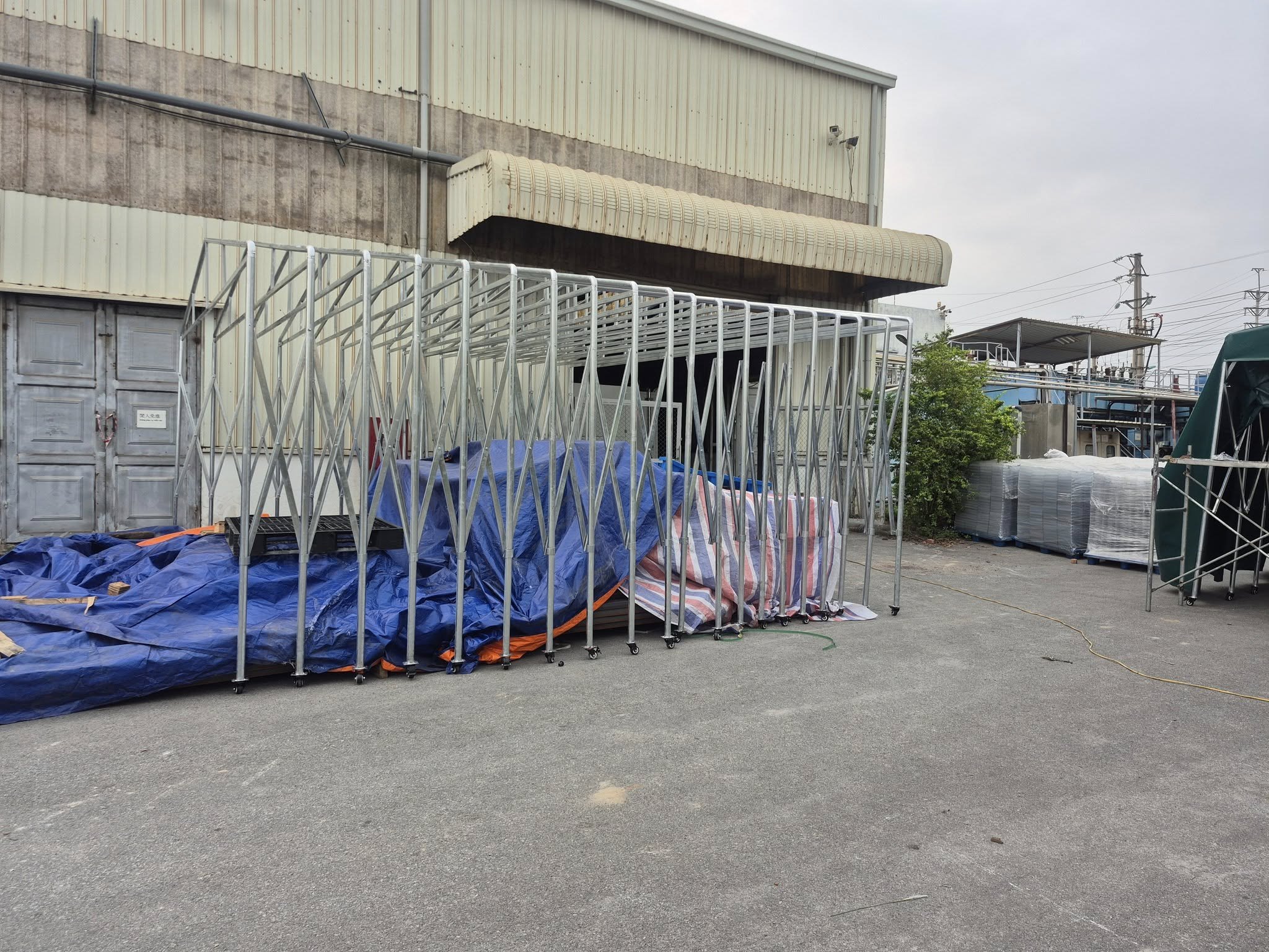 Nhà nhà bạt dẫn lối lều bạt khung xếp di động