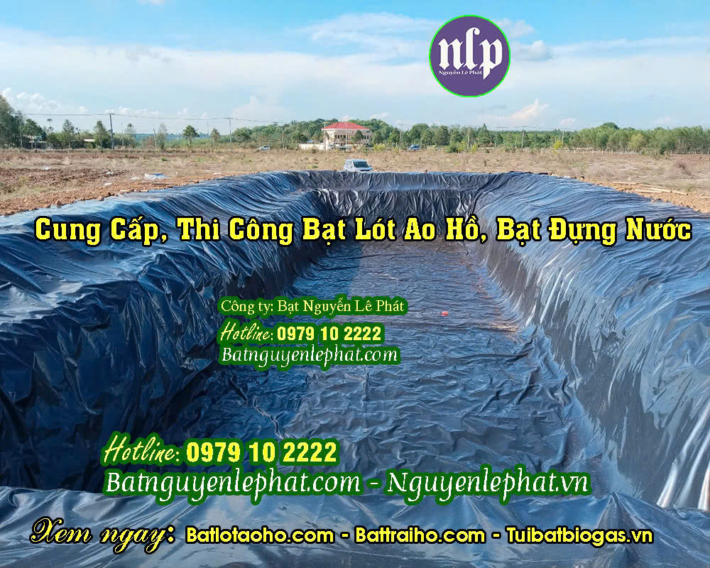 Bạt lót hồ chứa nước nuôi thuỷ sản ở Trảng Bom Bạt lót hồ chứa nước nuôi thuỷ sản ở Trảng Bom