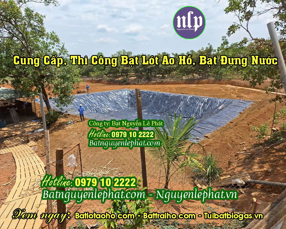 Bạt lót ao hồ chứa nước HDPE nuôi tôm cá ở Trảng Bom Bạt lót ao hồ chứa nước HDPE nuôi tôm cá ở Trảng Bom
