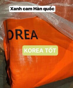 Bạt nhựa xanh cam 2 da Hàn Quốc