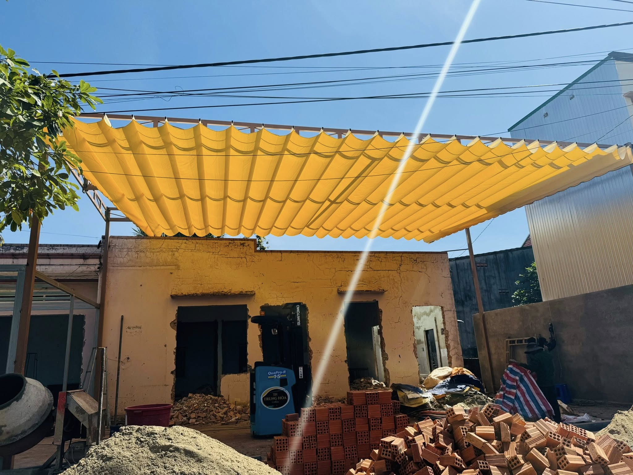 Mái bạt xếp di động ở Bình Dương