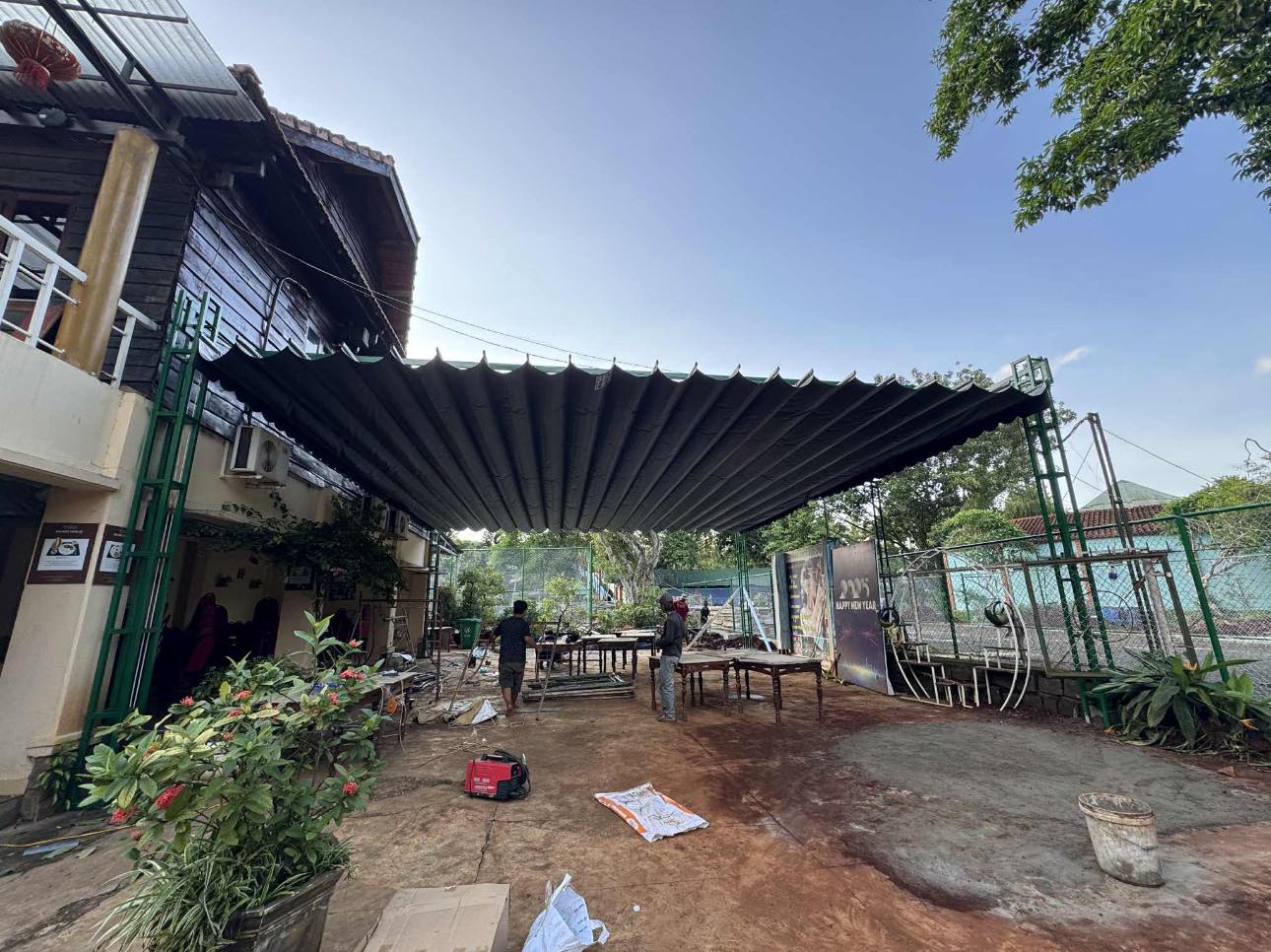 Bạt mái che mái hiên xếp, bạt lùa ở Đồng Nai
