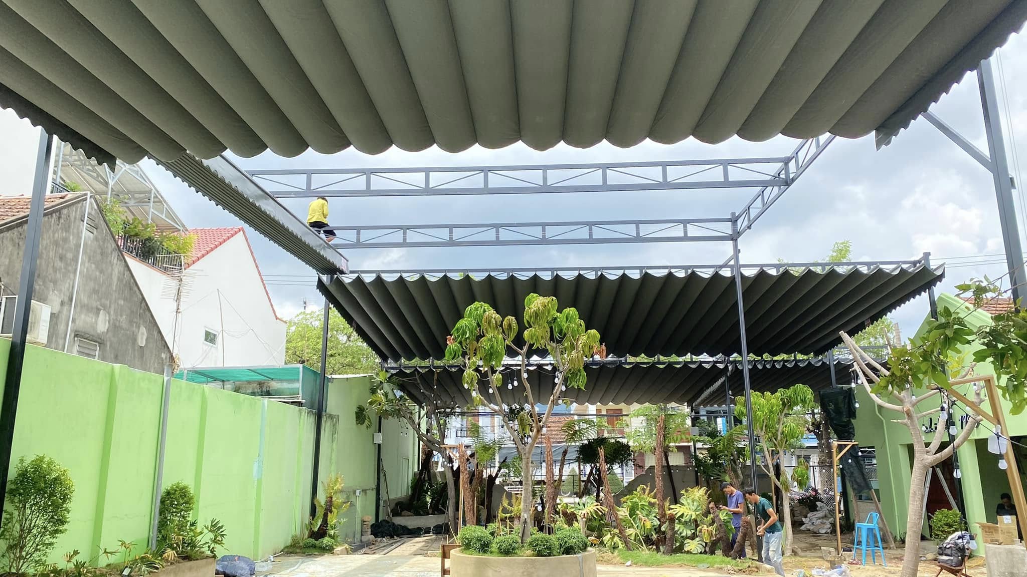 Bạt mái xếp di động lượn sóng Biên Hoà Bạt mái xếp di động lượn sóng Biên Hoà