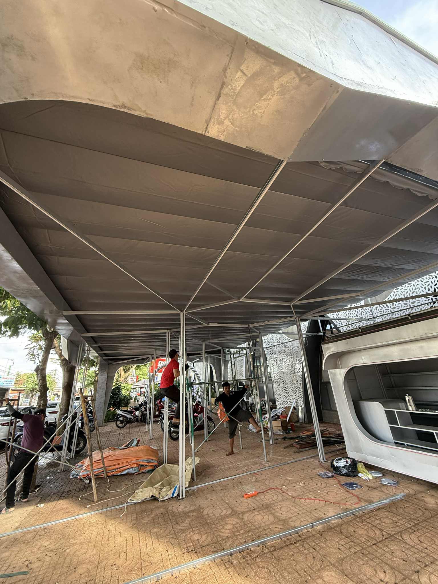 Mái vòm bạt, nhà bạt di động che nắng mưa ở Đồng Nai