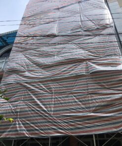 Bạt dứa kẻ sọc che bụi công trình xây dựng