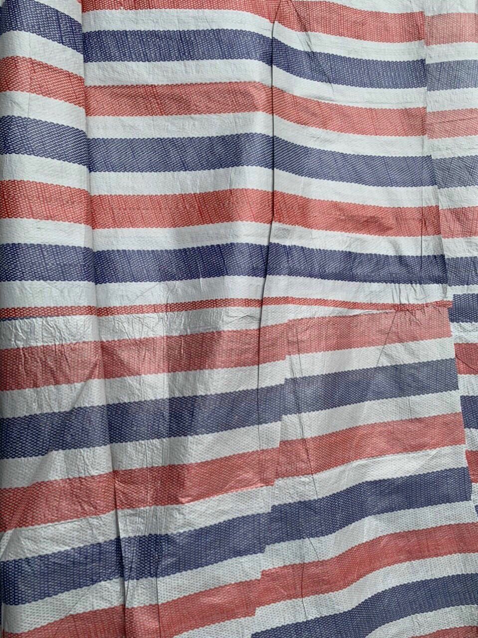 Tấm bạt dứa kẻ sọc 3 màu Tấm bạt dứa kẻ sọc 3 màu